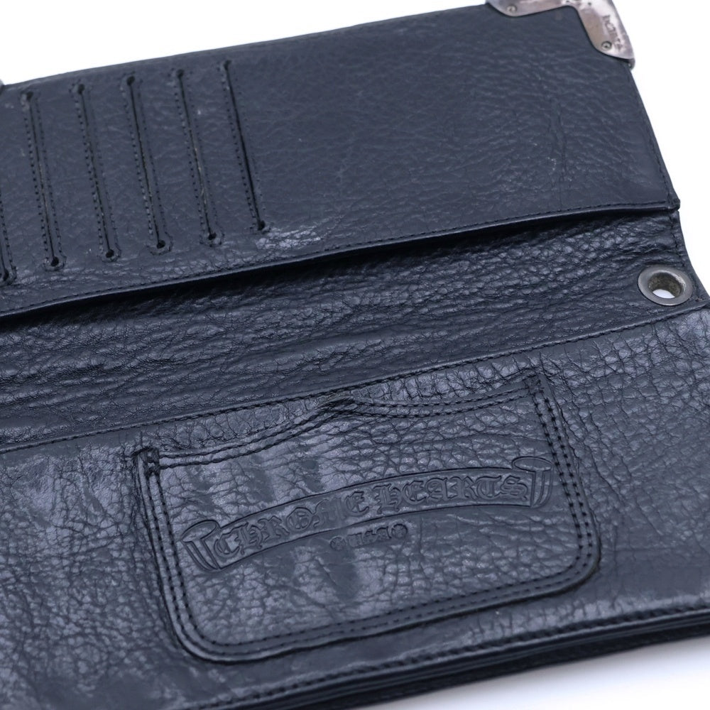 CHROME HEARTS(クロムハーツ) LNG SNGL FLD TIPS シングルフォールド レザーウォレット 財布 ブラック BCA380