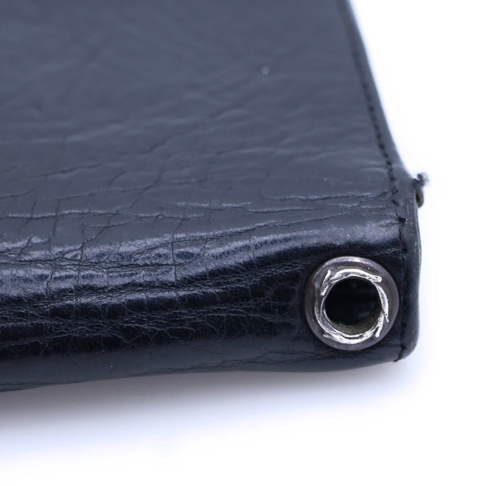 CHROME HEARTS(クロムハーツ) LNG SNGL FLD TIPS シングルフォールド レザーウォレット 財布 ブラック BCA380