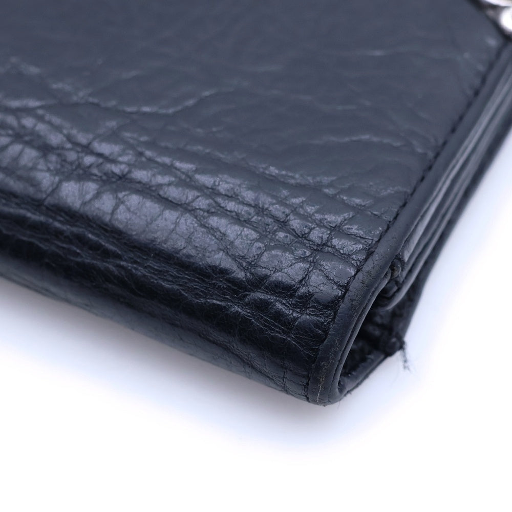 CHROME HEARTS(クロムハーツ) LNG SNGL FLD TIPS シングルフォールド レザーウォレット 財布 ブラック BCA380