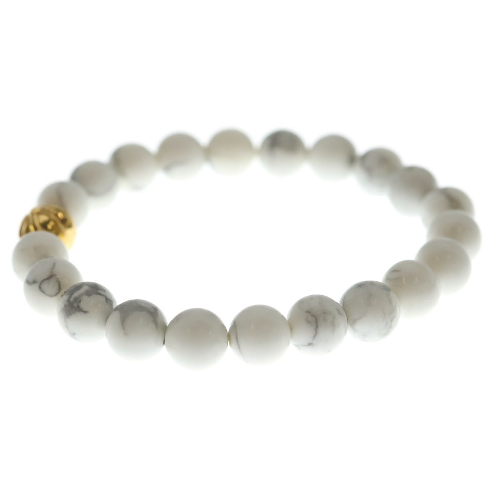 CHROME HEARTS(クロムハーツ) 8mm 22K BEAD ビーズブレスレット ホワイト/ゴールド