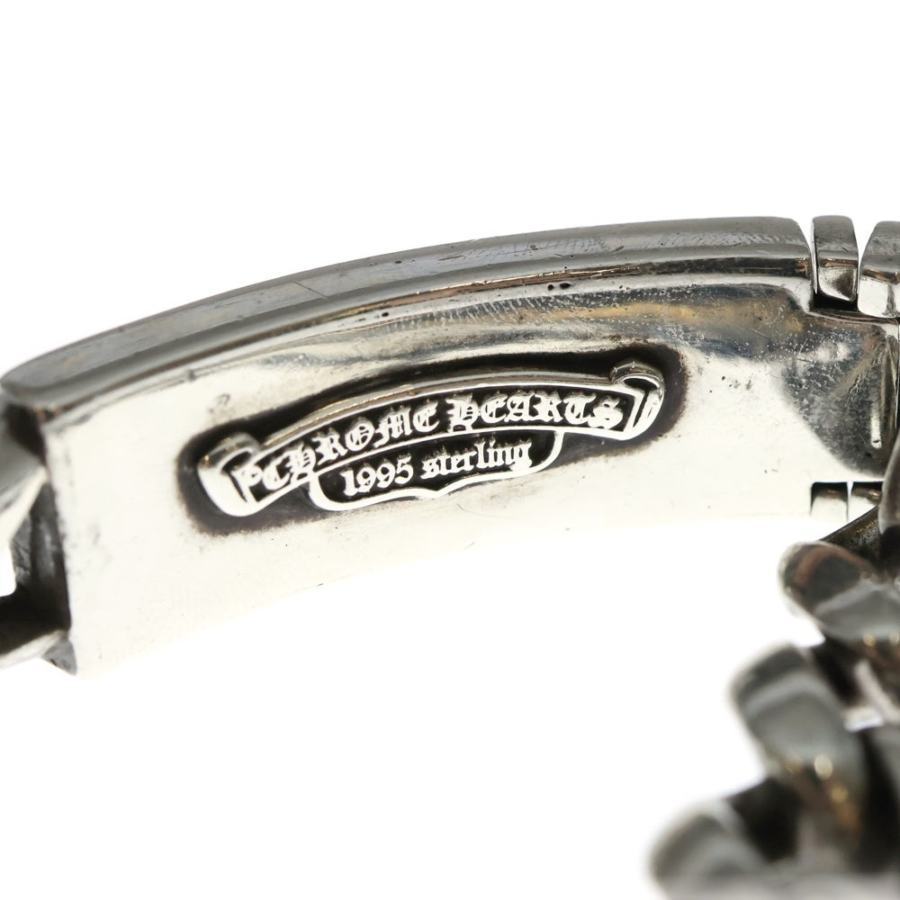CHROME HEARTS(クロムハーツ) ID FLRL HEART/フローラルハートIDクラシックリンク シルバーブレスレット 14LINK シルバー