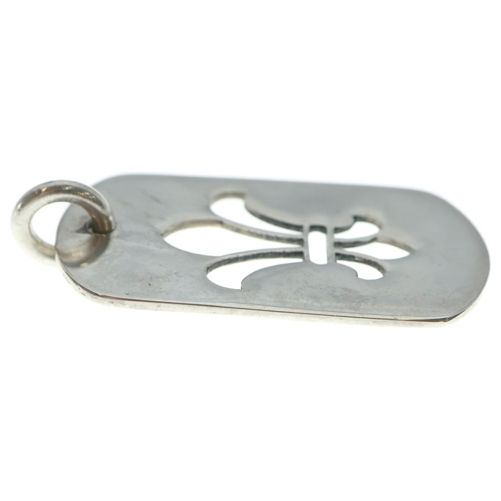 CHROME HEARTS(クロムハーツ) D TAG LRG ラージドッグタグ BSフレアラージドッグタグネックレストップ シルバー