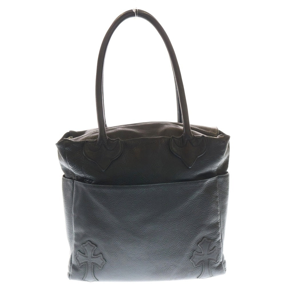 CHROME HEARTS(クロムハーツ) TOTE BAG 4 POCKET 4 CROS PATCH 4ポケット クロスパッチ付き レザートートバッグ ブラック
