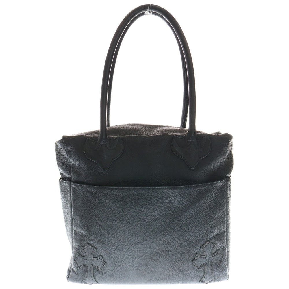 CHROME HEARTS(クロムハーツ) TOTE BAG 4 POCKET 4 CROS PATCH 4ポケット クロスパッチ付き レザートートバッグ ブラック
