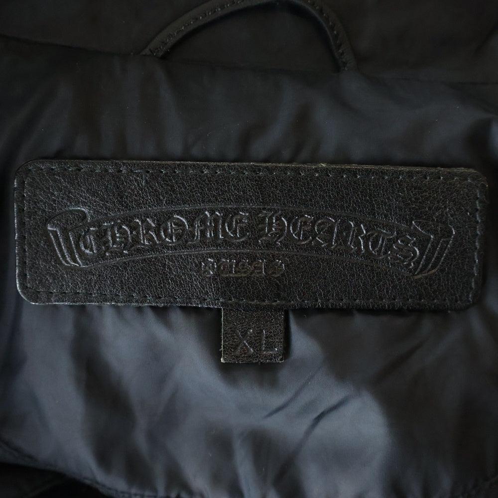 CHROME HEARTS(クロムハーツ) RIGGINS FBRC CHプラス総柄クロスボタンナイロンコーチジャケット ブラック