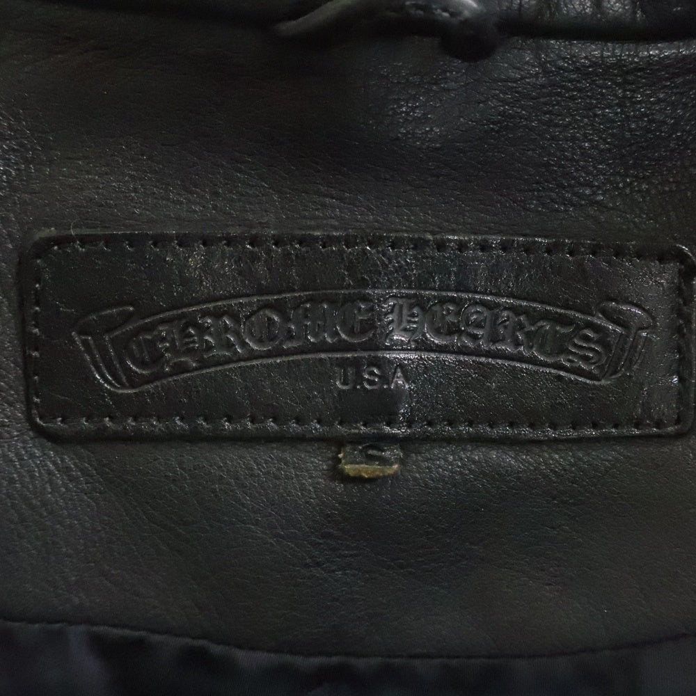 CHROME HEARTS(クロムハーツ) RACING2 レーシング2 ダガージップシングルライダースレザージャケット ブラック