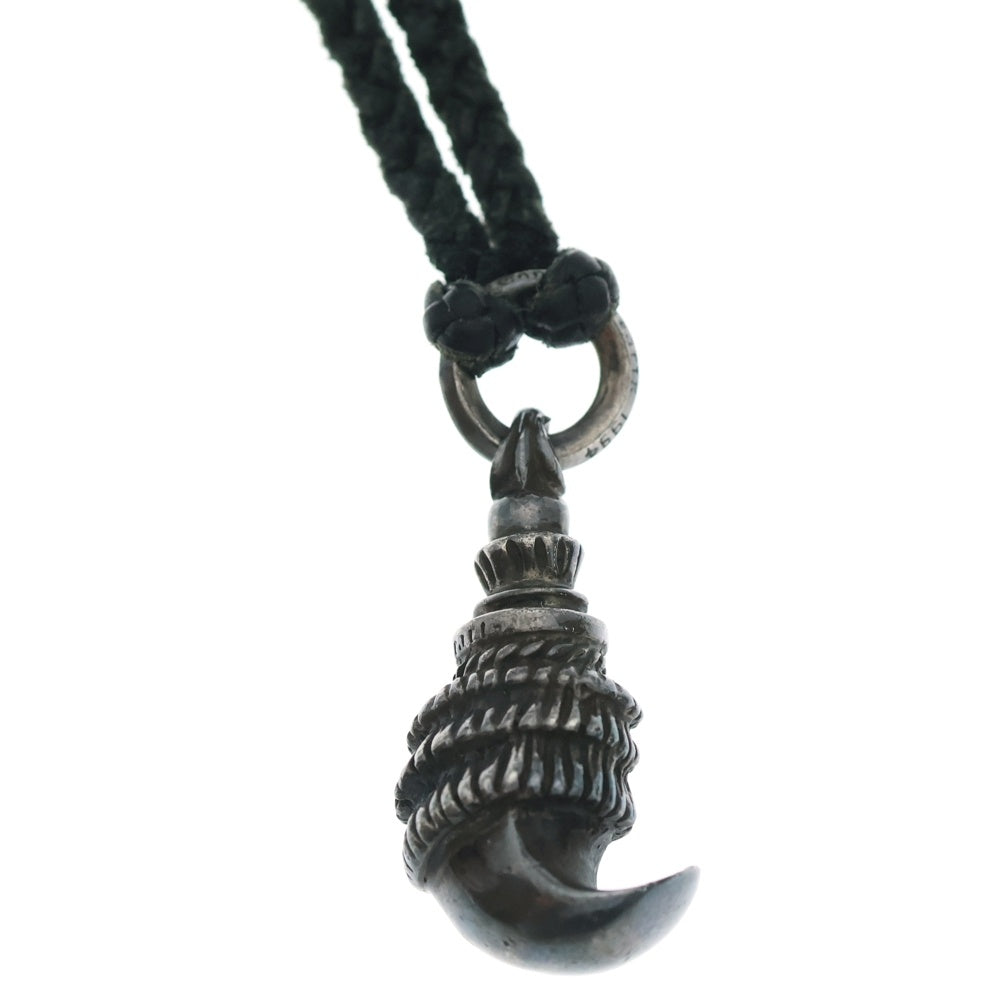 CHROME HEARTS(クロムハーツ) CROW クロウ レザーブレイド ネックレス シルバー/ブラック