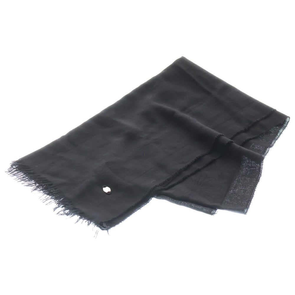 CHROME HEARTS(クロムハーツ) CH PLS SCARF CH プラス 総柄ジャガード カシミヤ フリンジ ストール スカーフ マフラー ブラック