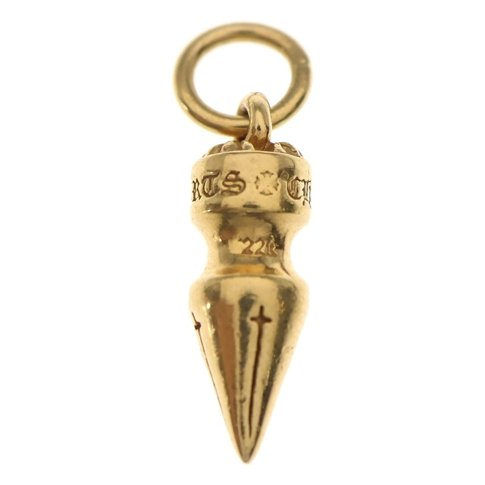 CHROME HEARTS(クロムハーツ) 22K SPIKE CHARM スパイク チャーム ゴールドネックレストップ