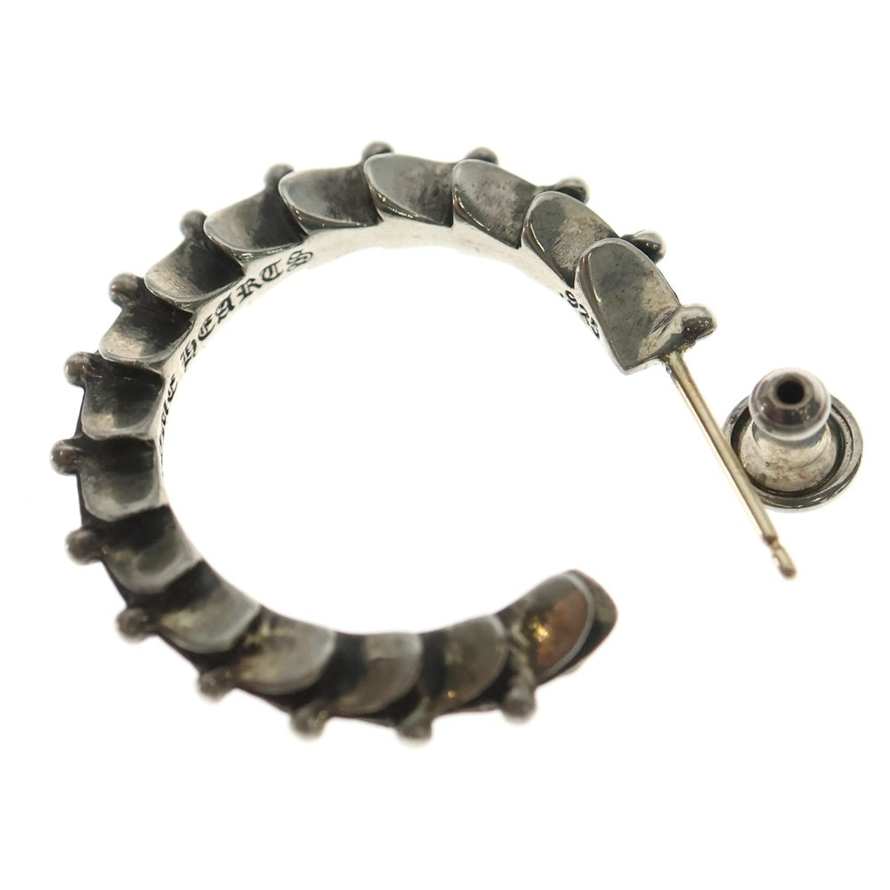 CHROME HEARTS(クロムハーツ) HOOP CRSSTAL クロステイルフープ ピアス シルバー