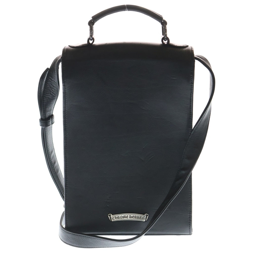 CHROME HEARTS(クロムハーツ) CHプラス装飾2WAYレザーショルダーバッグ ブラック