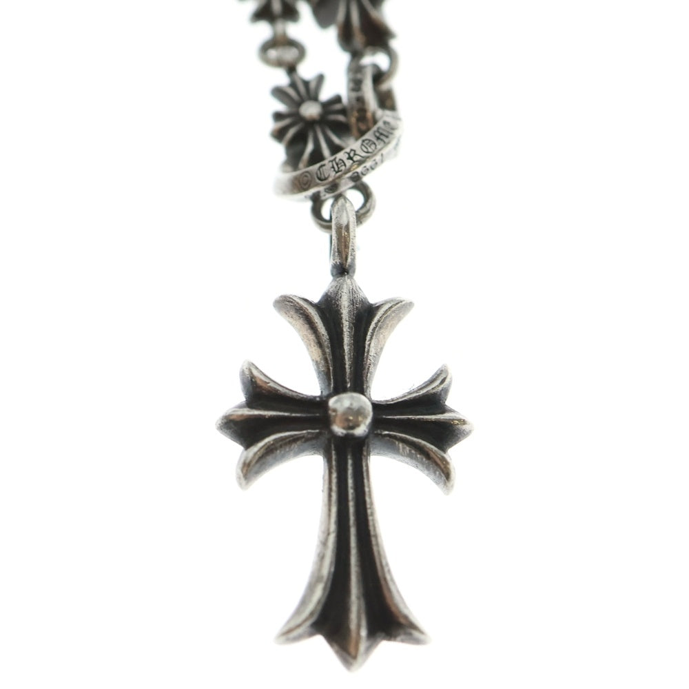 CHROME HEARTS(クロムハーツ) CHKE CHN TNYE W CH CRS タイニーE チョークチェーン ロザリオ ネックレス シルバー BCA226