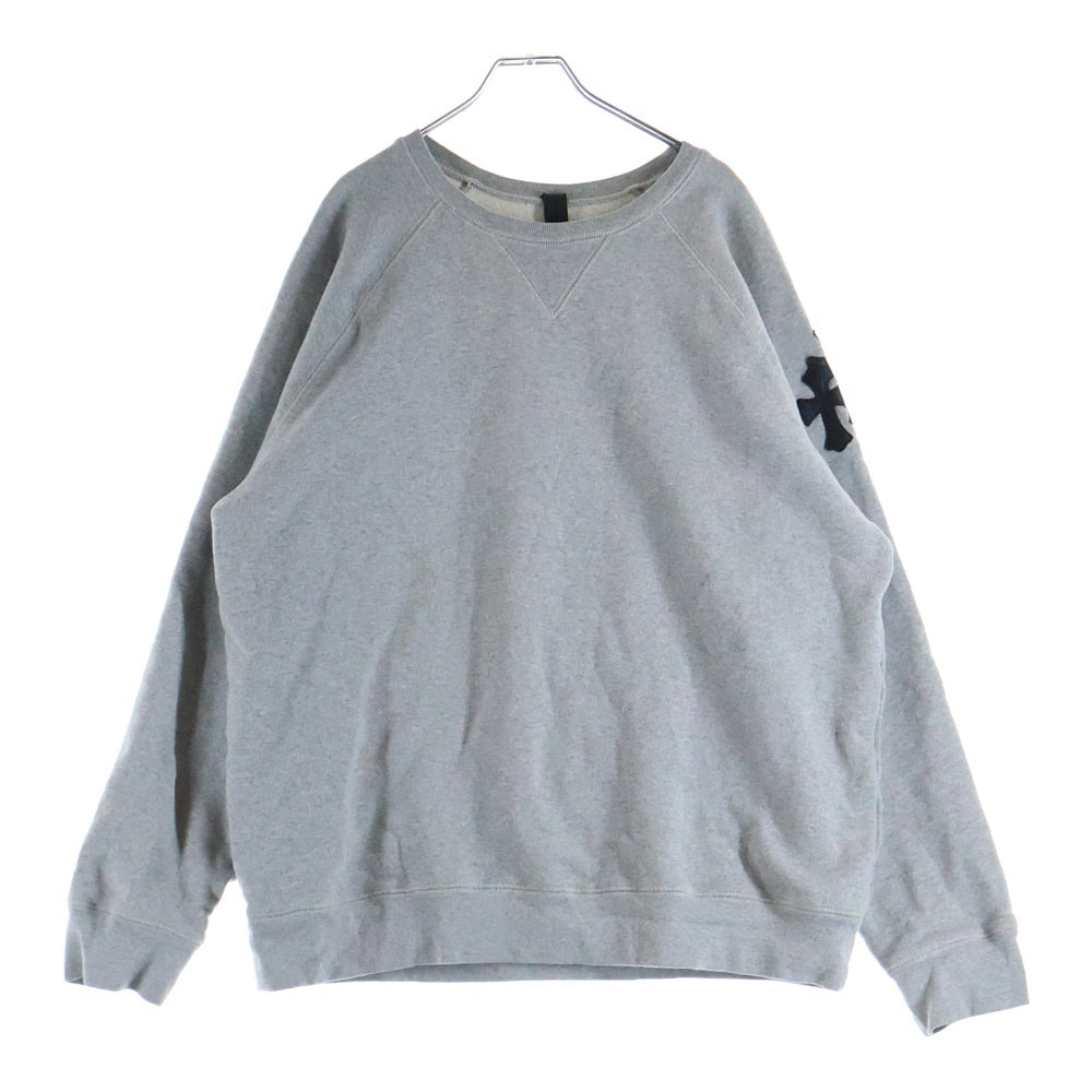 クロムハーツ スウェット クロスパッチ付き　クルーネックスウェット CHROME HEARTS(クロムハーツ) Y NOT SWTSHRT GYN U PAPER JAM クロス