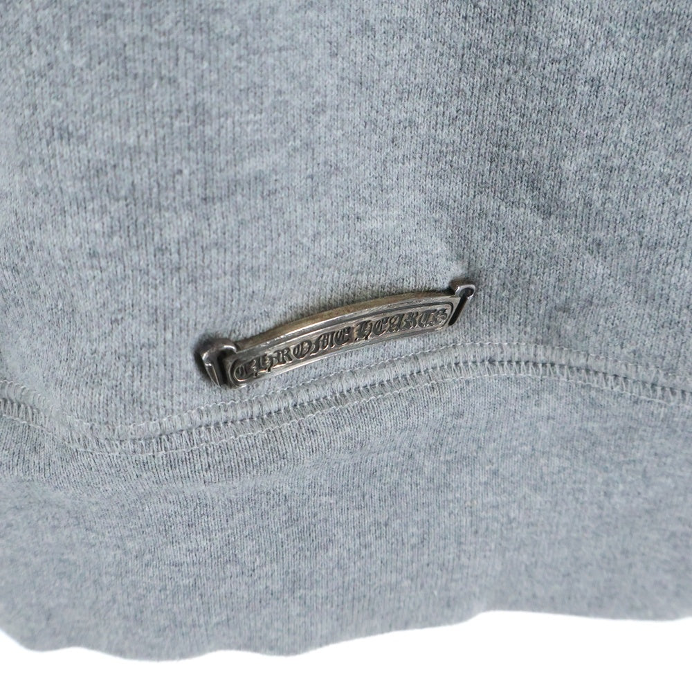 CHROME HEARTS(クロムハーツ) Y NOT SWTSHRT GYN U PAPER JAM クロスパッチ付きクルーネックスウェット グレー