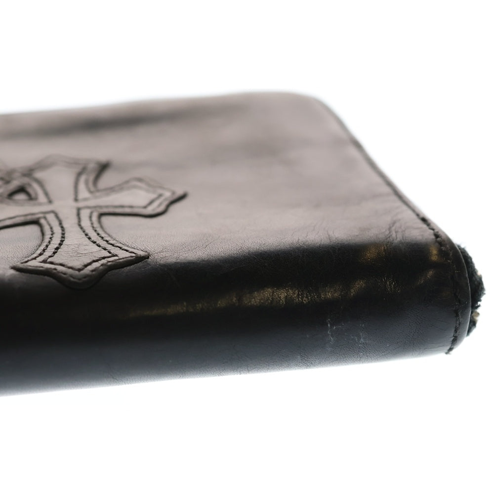 CHROME HEARTS(クロムハーツ) REC F ZIP 3クロス ラウンドジップレザーウォレット 財布 ブラック