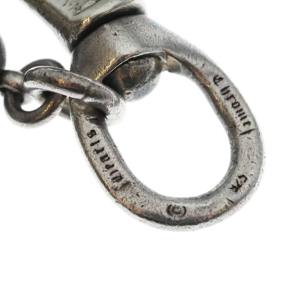 CHROME HEARTS(クロムハーツ) 2BALL LONG-T 2クリップロング#2フローラルボール オールドシルバーウォレットチェーン