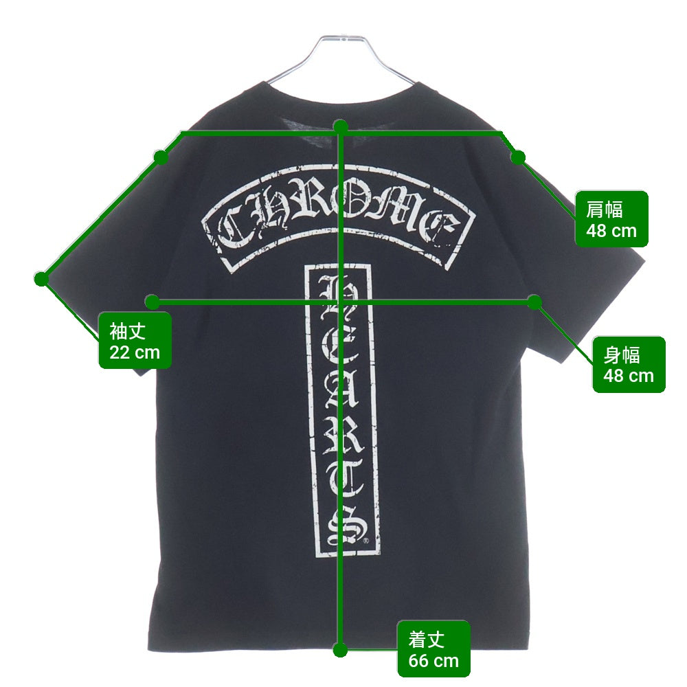 CHROME HEARTS(クロムハーツ) T-BAR STAR LOGO ティーバー スタ ロゴプリント 半袖Tシャツ カットソー ブラック
