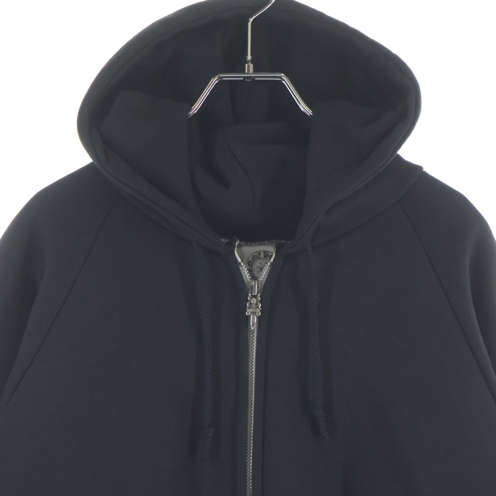 CHROME HEARTS(クロムハーツ) OLD THRML SWTSHRT HD ZIP 裏地サーマルアームロゴプリント ダガージップアップパーカー ブラック