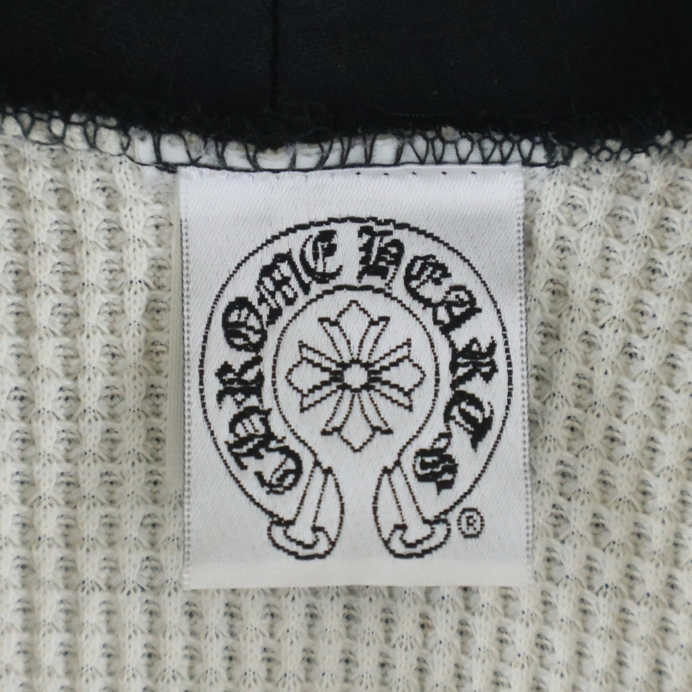 CHROME HEARTS(クロムハーツ) OLD THRML SWTSHRT HD ZIP 裏地サーマルアームロゴプリント ダガージップアップパーカー ブラック