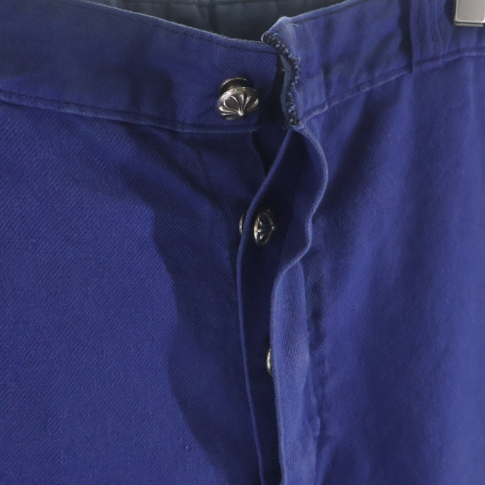 CHROME HEARTS(クロムハーツ) FRENCH WORK PANTS クロスパッチフレンチワークロングパンツ ブルー