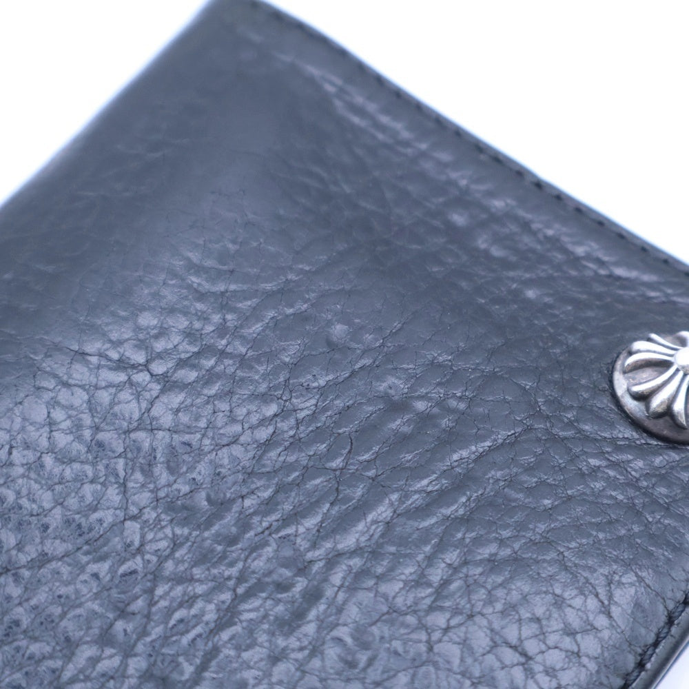 CHROME HEARTS(クロムハーツ) 1ZIP 1ジップ クロスボールボタン レザーウォレット 財布 ブラック BCA362
