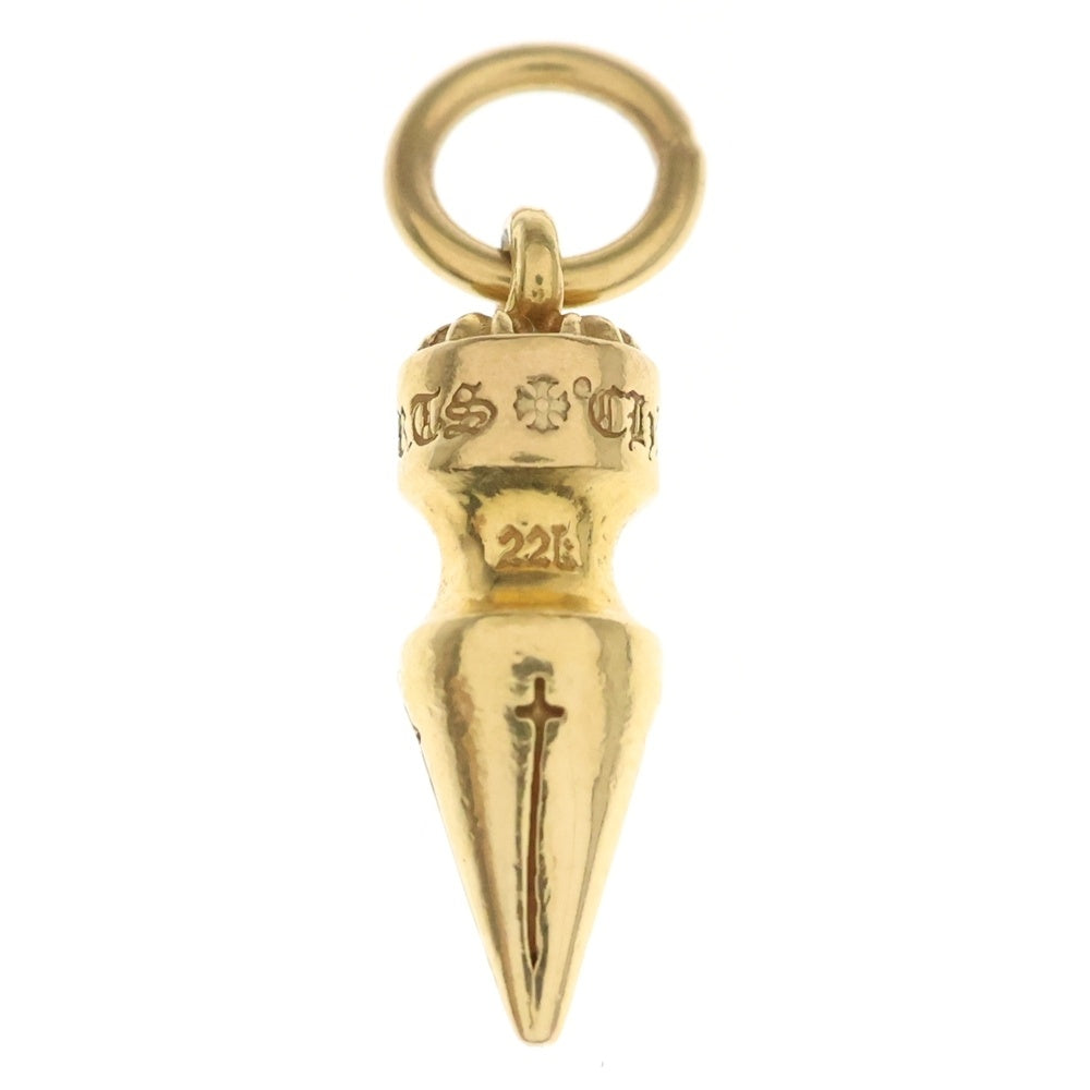 CHROME HEARTS(クロムハーツ) 22K SPIKE CHARM スパイク チャーム ネックレストップ ゴールド