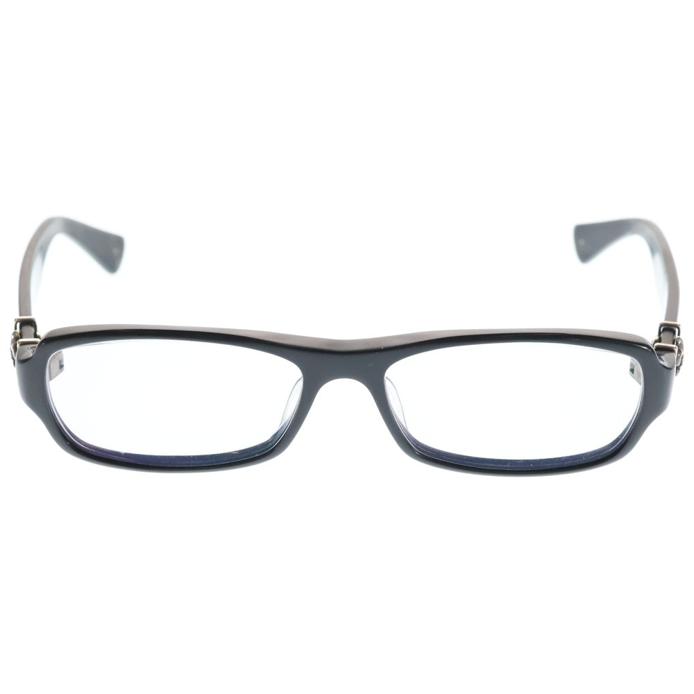 CHROME HEARTS(クロムハーツ) GITTIN ANY?-2 BSフレアテンプル スクエアフレームアイウェア 眼鏡 ブラック ※度入り