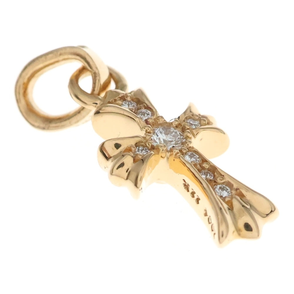 CHROME HEARTS(クロムハーツ) 22K CRS BBYFAT P DMND ベイビーファット PAVEダイヤ チャーム ゴールドネックレストップ