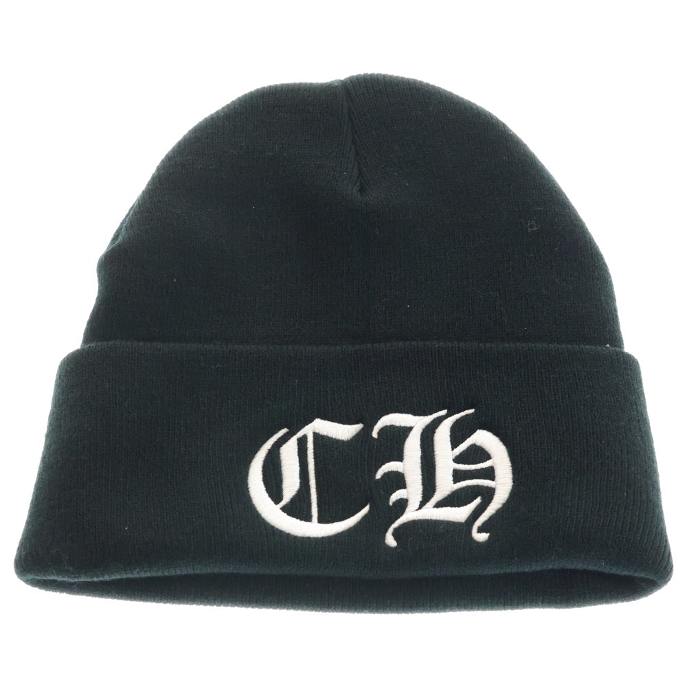 CHROME HEARTS(クロムハーツ) ACRYLIC WATCH CAP アクリルワッチキャップ CHロゴ刺繍アクリルビーニー帽子 ブラック