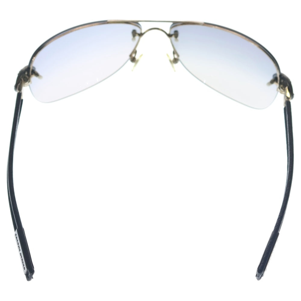 CHROME HEARTS(クロムハーツ) CLASSIC OVAL クラシックオーバル レザーテンプルサングラス ブラック