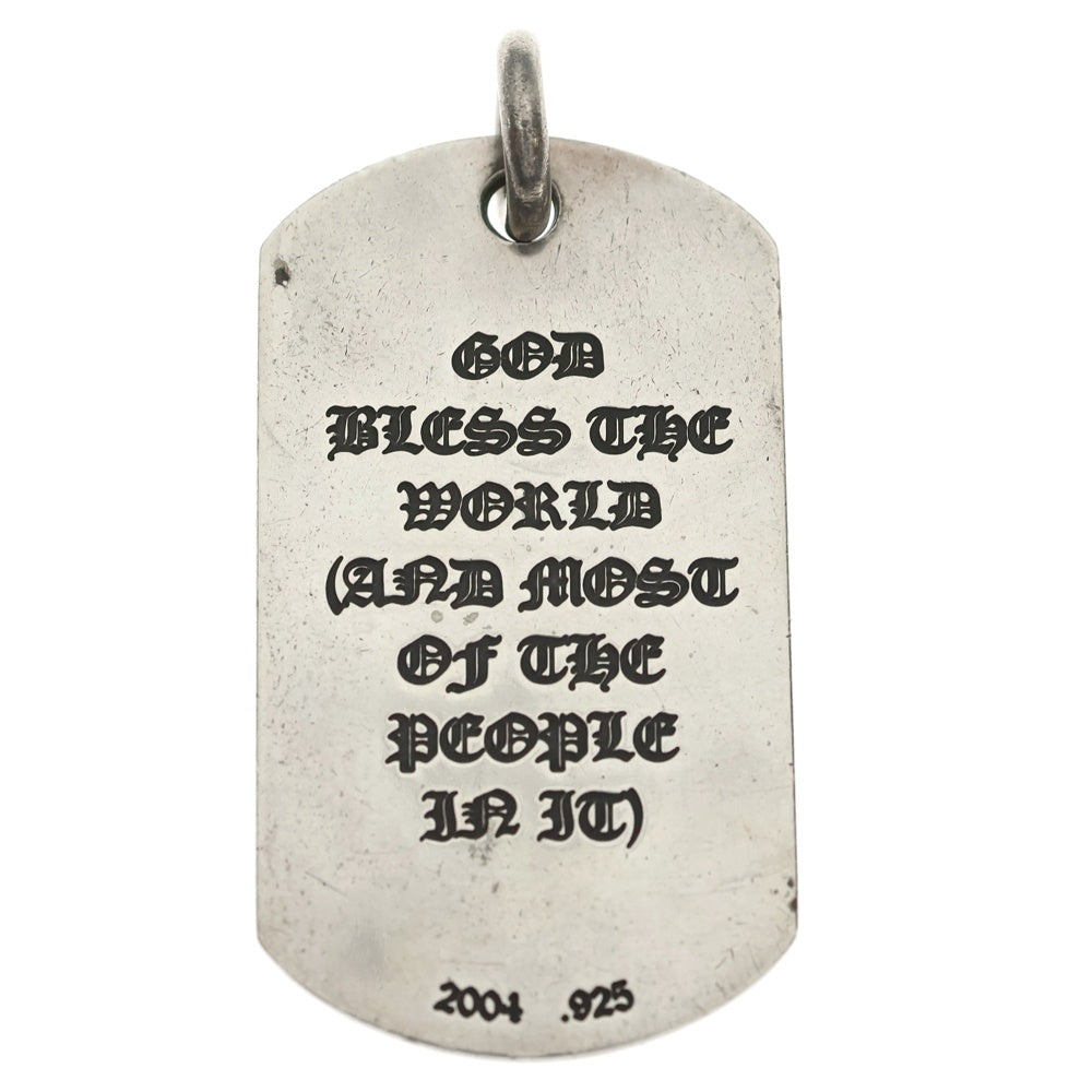 CHROME HEARTS(クロムハーツ) D TAG LRG GOD BLESS ラージゴッドブレス ドッグタグ ペンダントトップ シルバー