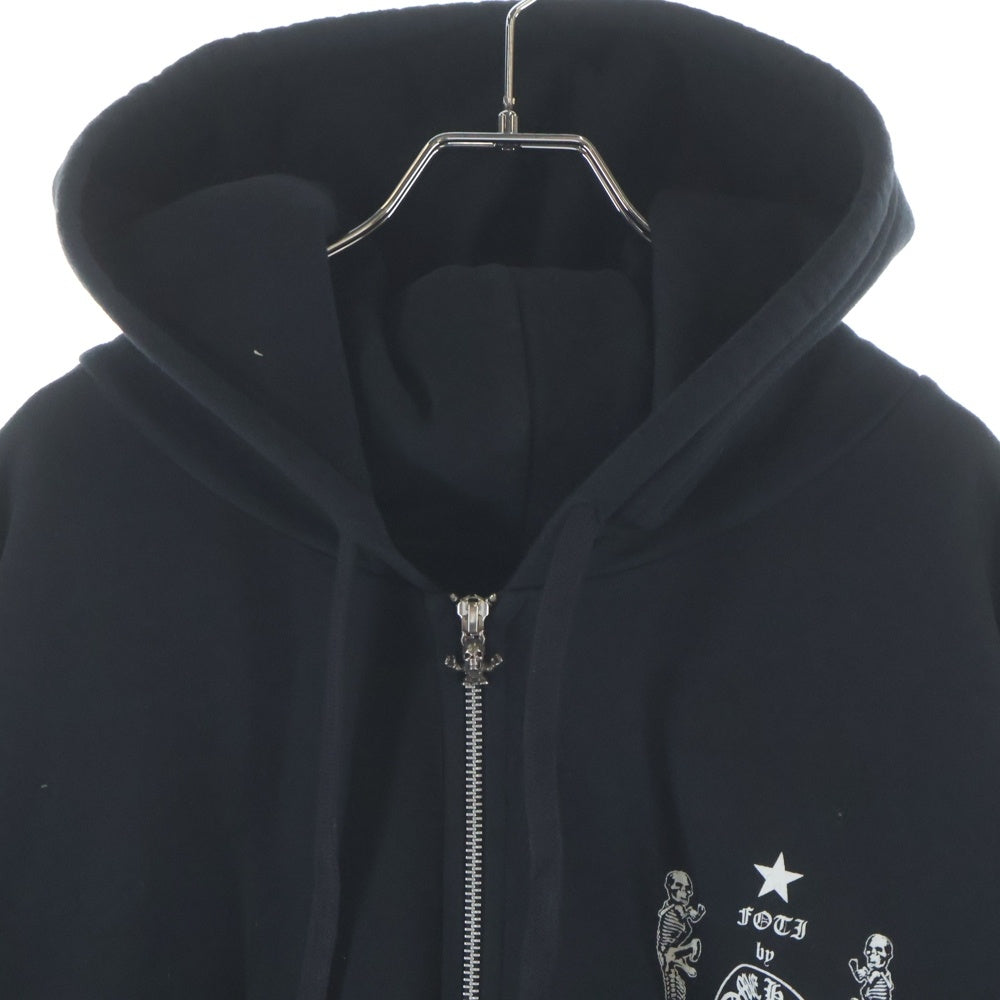CHROME HEARTS(クロムハーツ) FOTI HOODIE ZIP ジップフォティ バックフォティプリント ジップアップパーカー ブラック