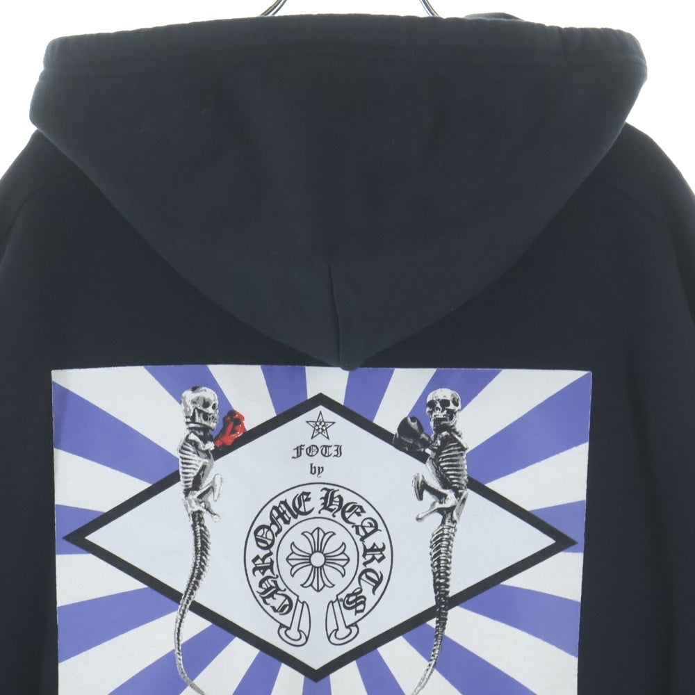 CHROME HEARTS(クロムハーツ) FOTI HOODIE ZIP ジップフォティ バックフォティプリント ジップアップパーカー ブラック