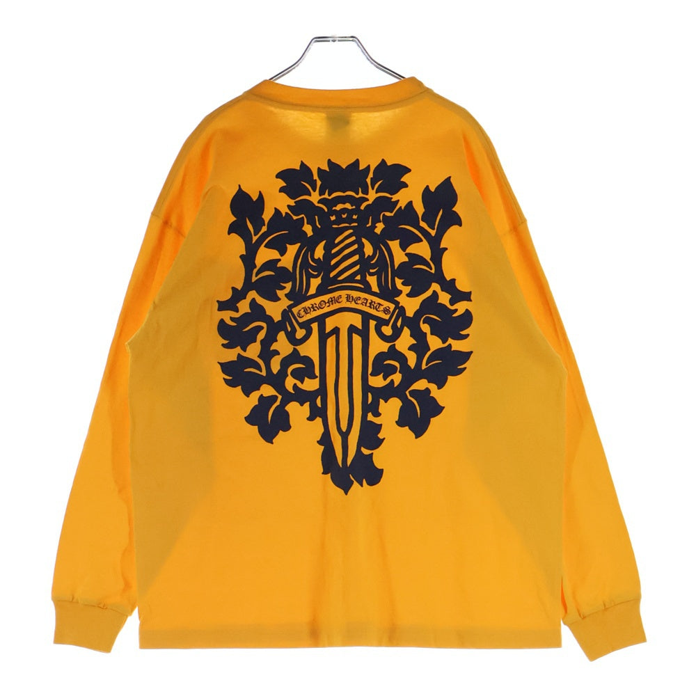 CHROME HEARTS(クロムハーツ) OLD VAIN DAGGER L/S オールド ヴァインダガープリント 長袖Tシャツ イエロー