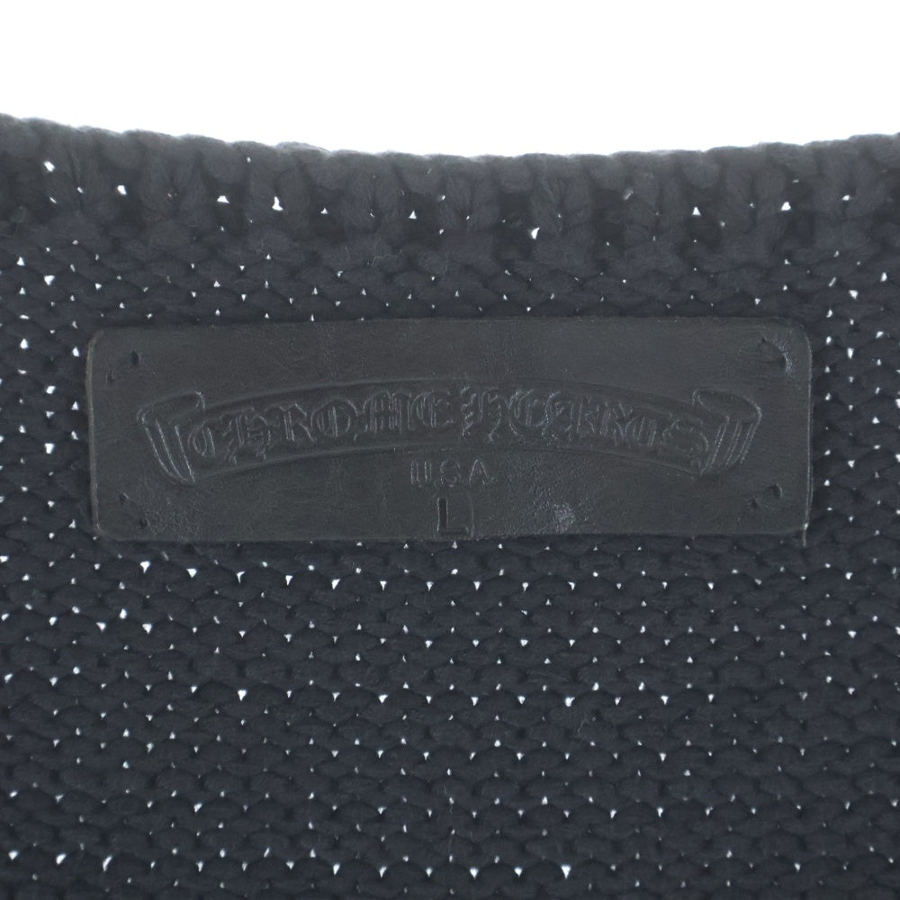 CHROME HEARTS(クロムハーツ) ダガージップアルパカニットベスト ブラック
