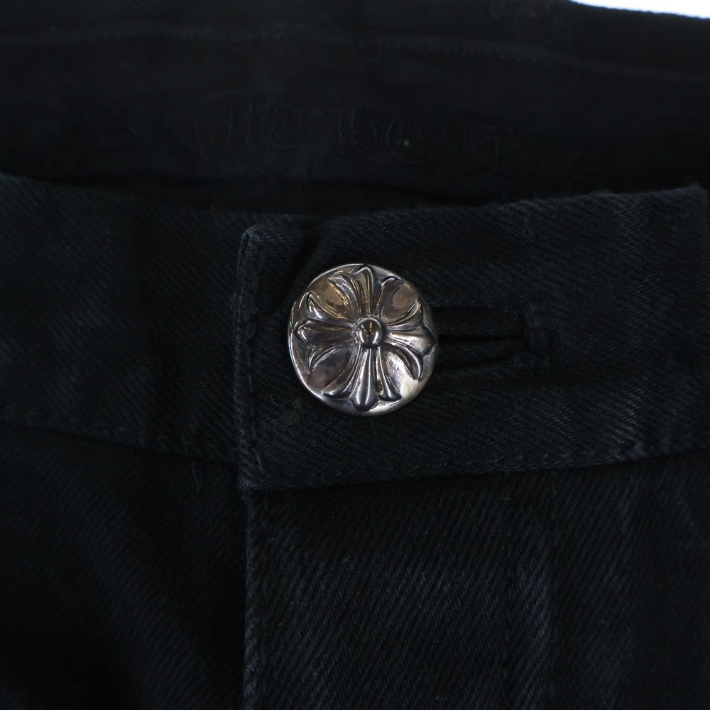 CHROME HEARTS(クロムハーツ) OLD DENIM STRAIGHT PANTS 5POCKET デニムストレートパンツ 5ポケット ブラック