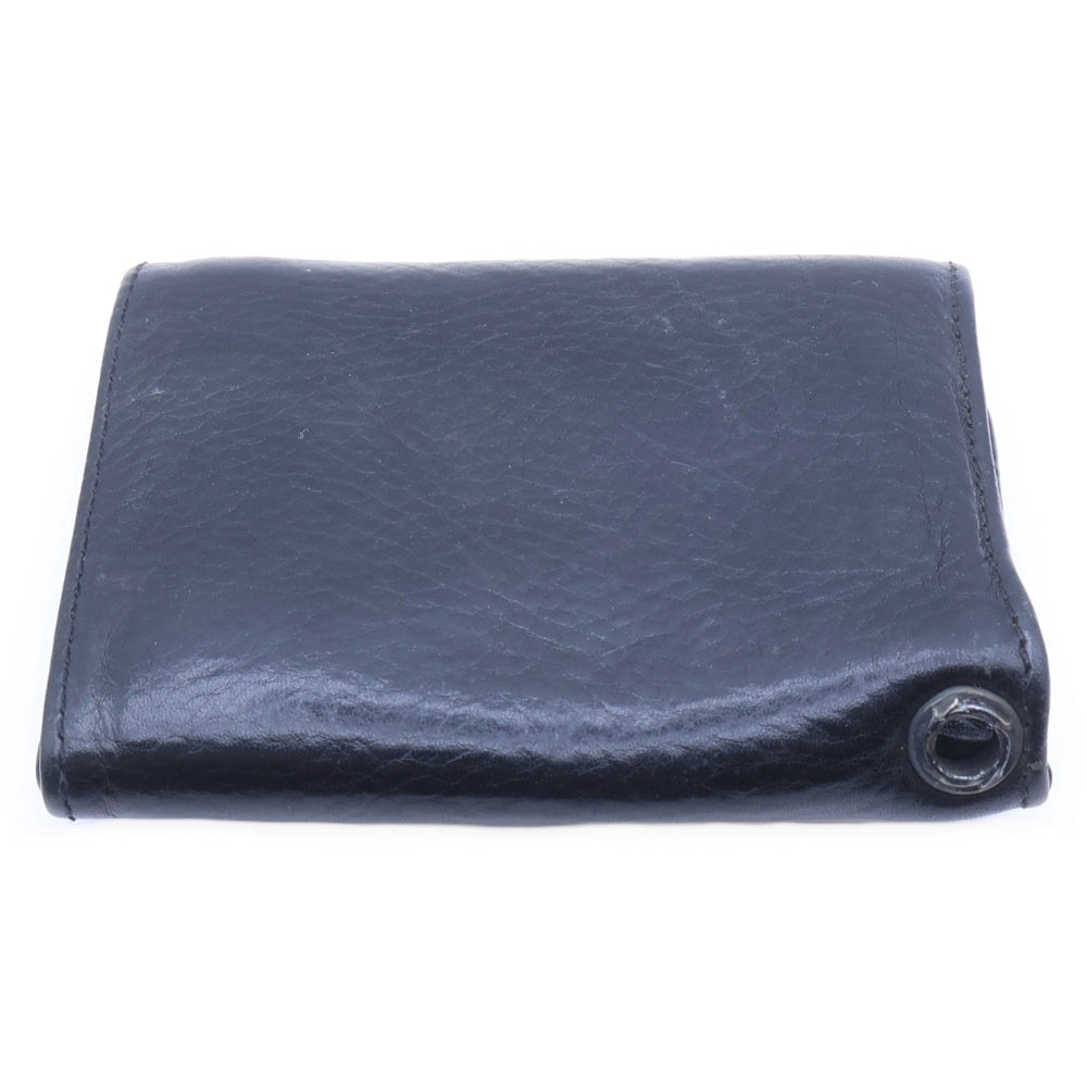 CHROME HEARTS(クロムハーツ) 3FOLD 3フォールド クロスボールボタン レザーウォレット 財布 ブラック