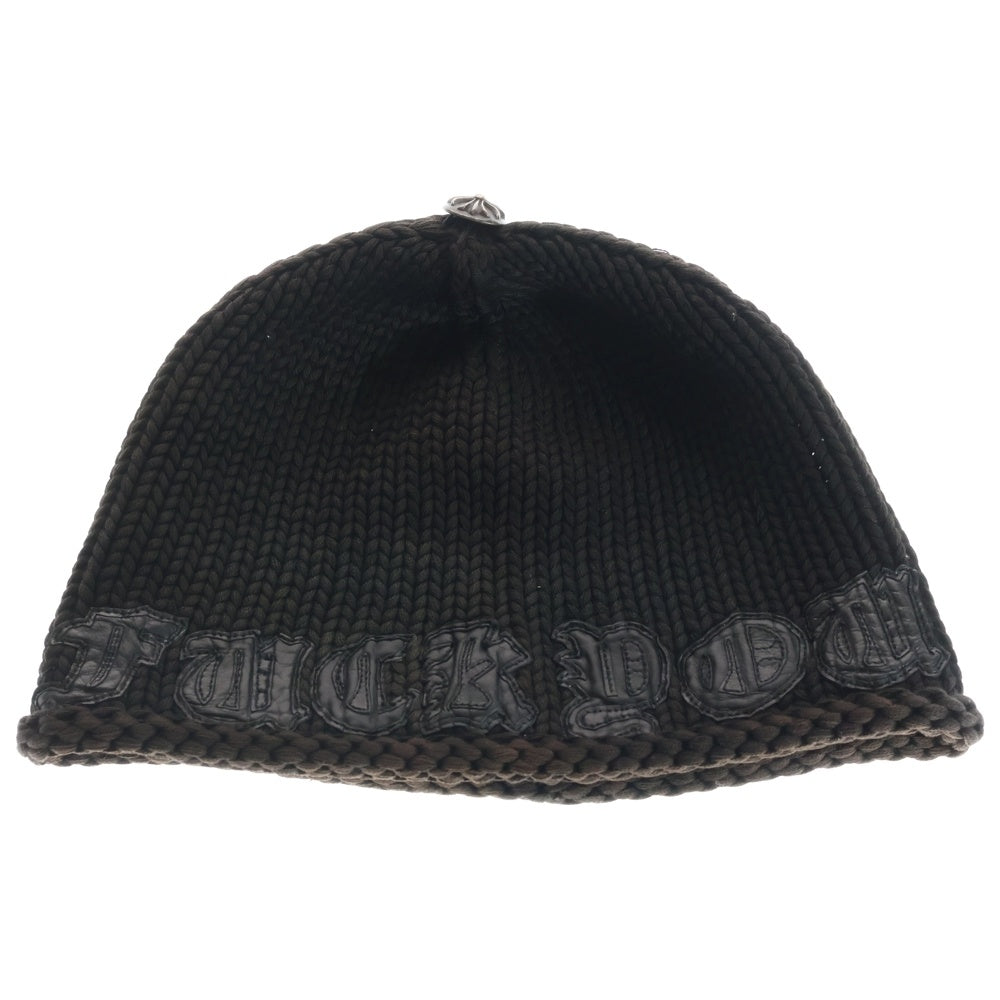 CHROME HEARTS(クロムハーツ) OLD BEANIE CASH FUCK YOUパッチ付きカシミヤビーニー オールド