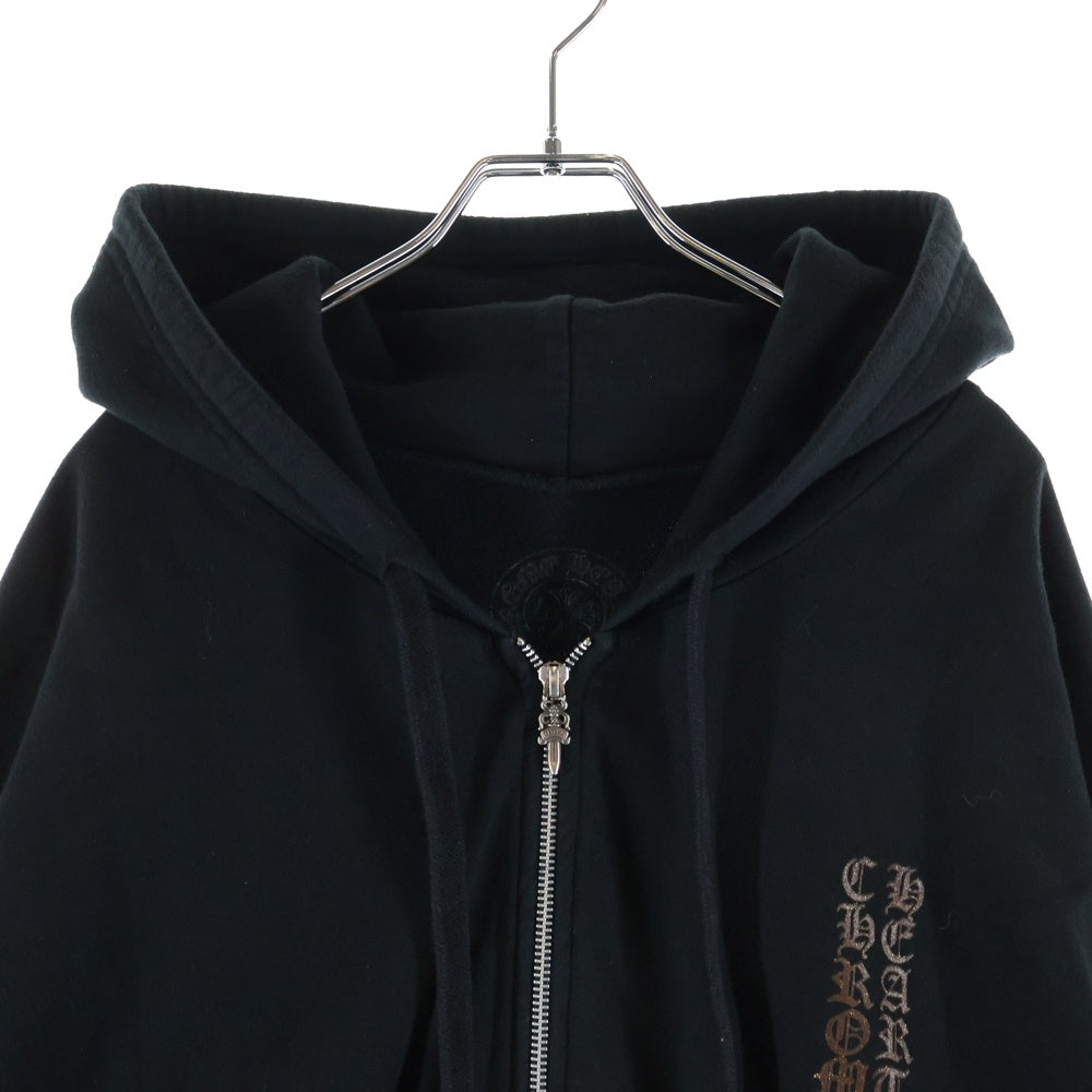 CHROME HEARTS(クロムハーツ) SWTSHRT HD ZIP オンライン限定グリッタープリントジップアップパーカー