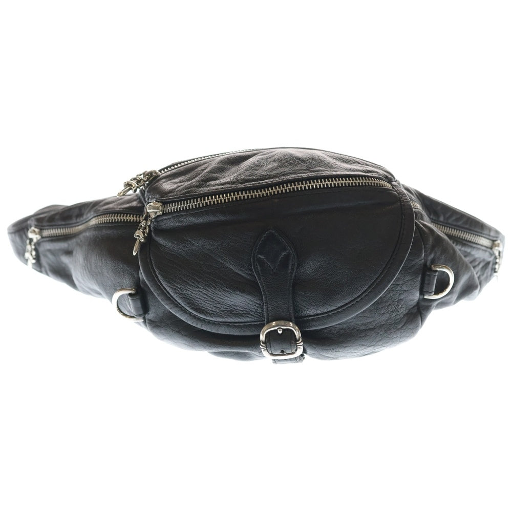 CHROME HEARTS(クロムハーツ) #1 SNAT PACK スナットパック ダガージップ ガンスリンガーベルト レザーウエストバッグ ブラック BCA378