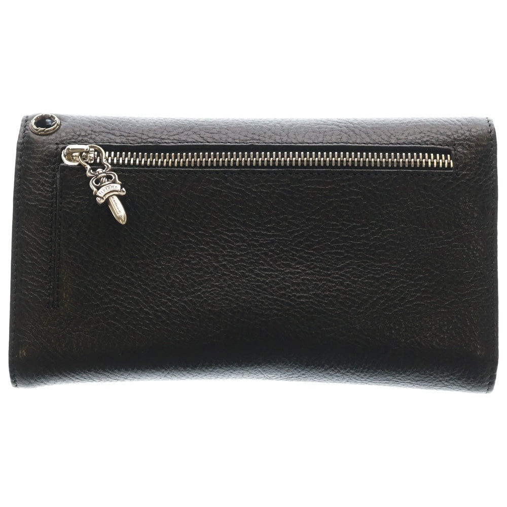 CHROME HEARTS(クロムハーツ) WAVE ウェーブ レザーウォレット 財布 ブラックBCA375