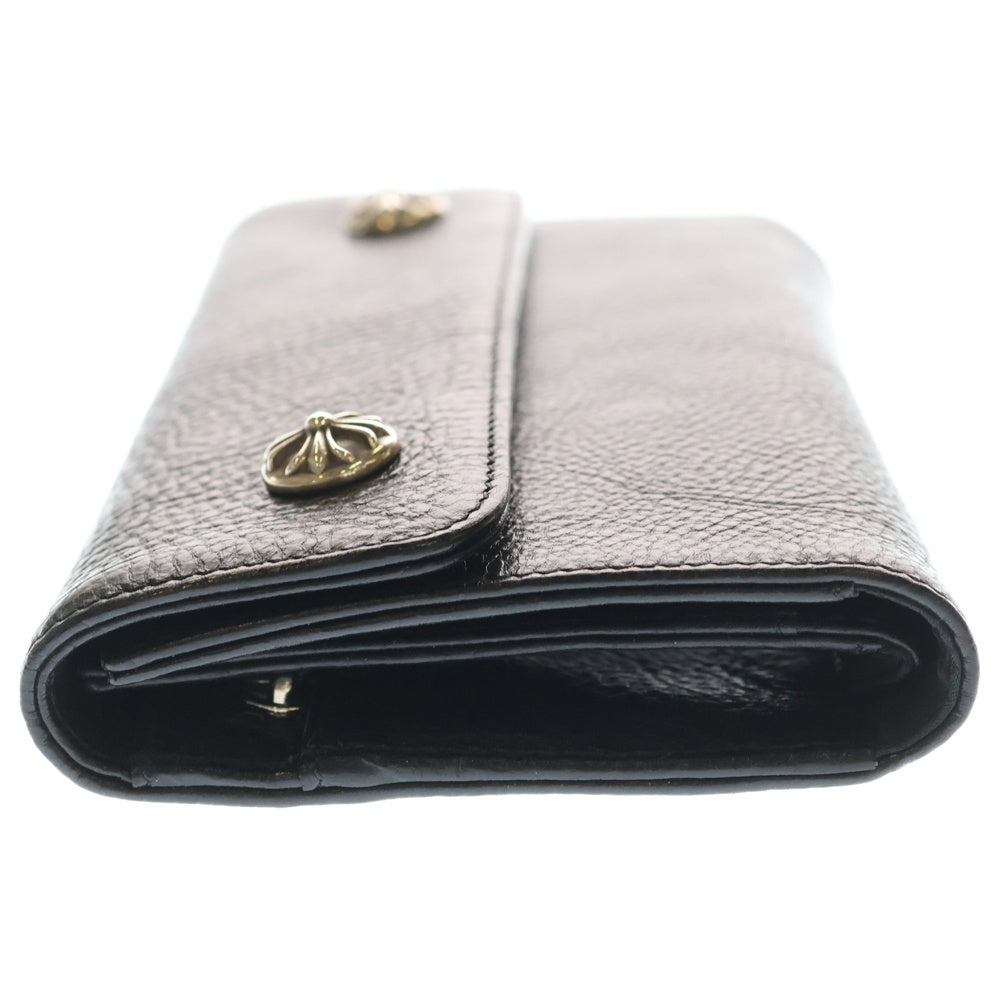 CHROME HEARTS(クロムハーツ) WAVE ウェーブ レザーウォレット 財布 ブラックBCA375
