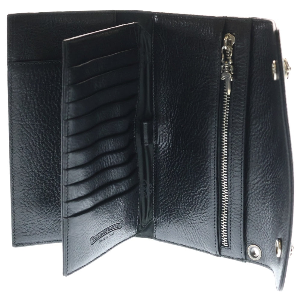 CHROME HEARTS(クロムハーツ) WAVE ウェーブ レザーウォレット 財布 ブラックBCA375