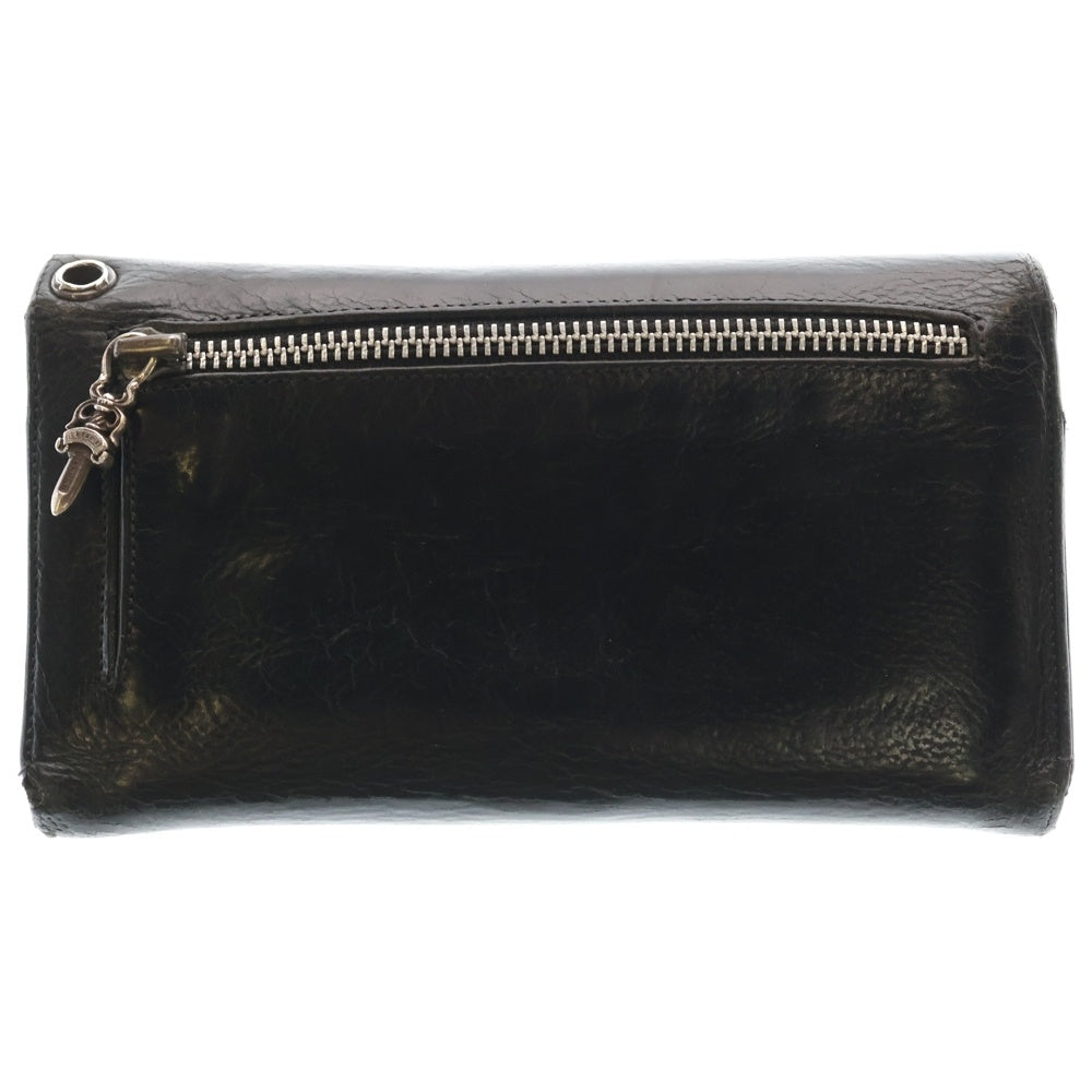CHROME HEARTS(クロムハーツ) WAVE ウェーブ レザーウォレット 財布 ブラック BCA375