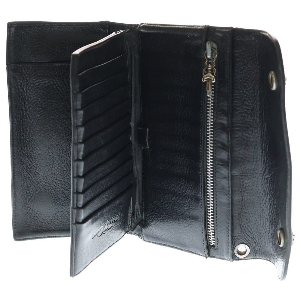 CHROME HEARTS(クロムハーツ) WAVE ウェーブ レザーウォレット 財布 ブラック BCA375