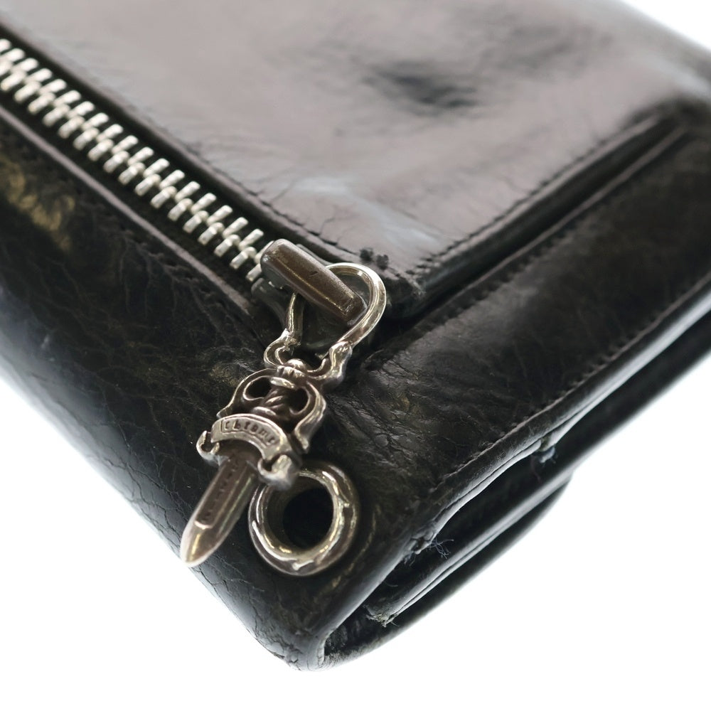 CHROME HEARTS(クロムハーツ) WAVE ウェーブ レザーウォレット 財布 ブラック BCA375
