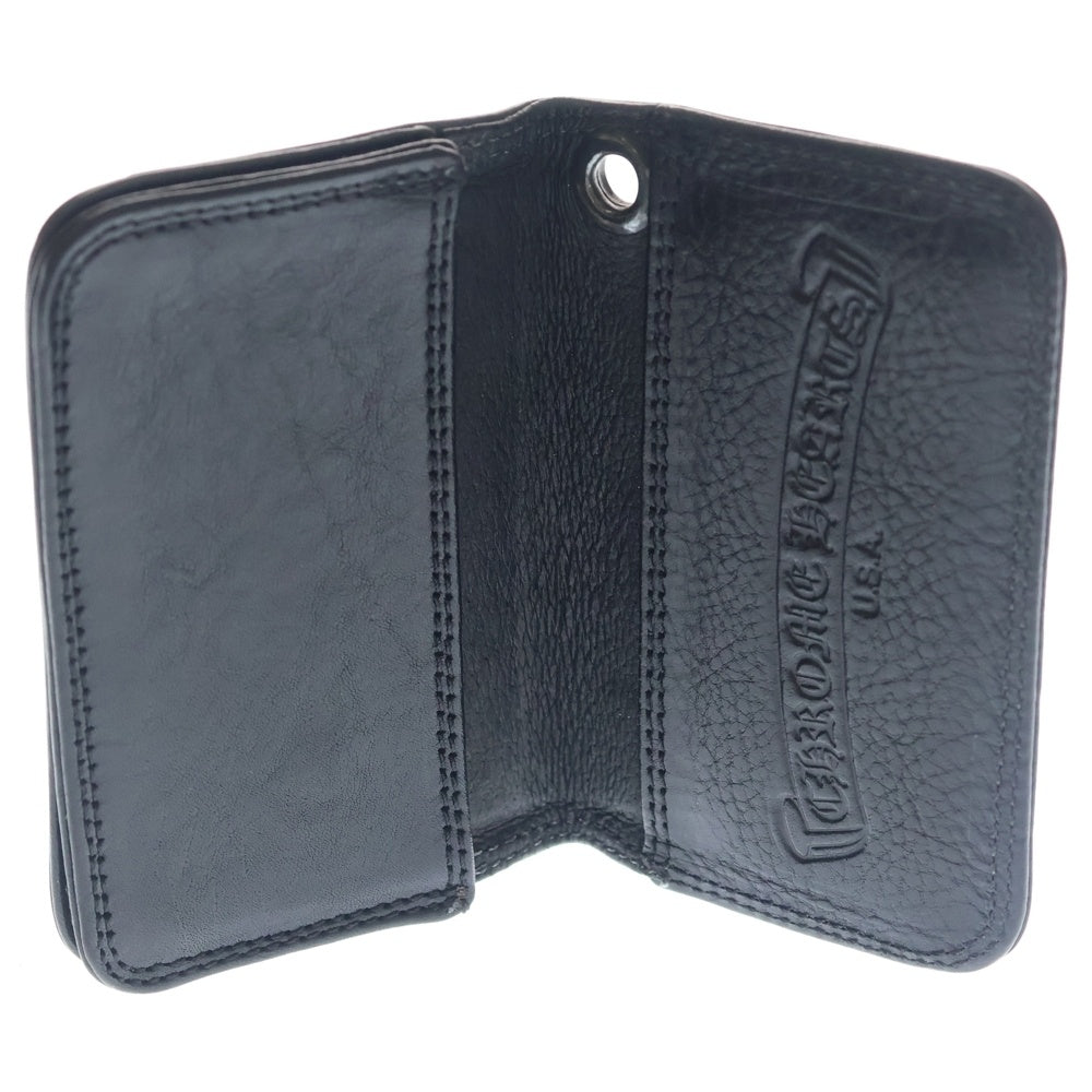 CHROME HEARTS(クロムハーツ) CARD CASE グロメット付きレザーカードケース ブラック