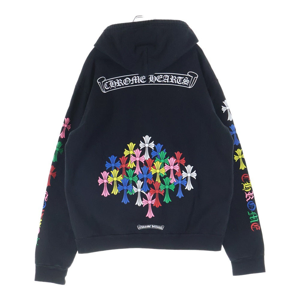 CHROME HEARTS(クロムハーツ) SWTSHRT HD ZIP マルチカラーセメタリーバックプリントジップアップパーカー