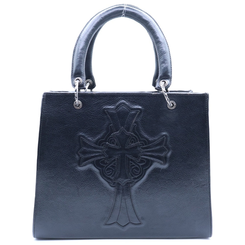 CHROME HEARTS(クロムハーツ) フェアリークロスパッチレザーハンドバッグ