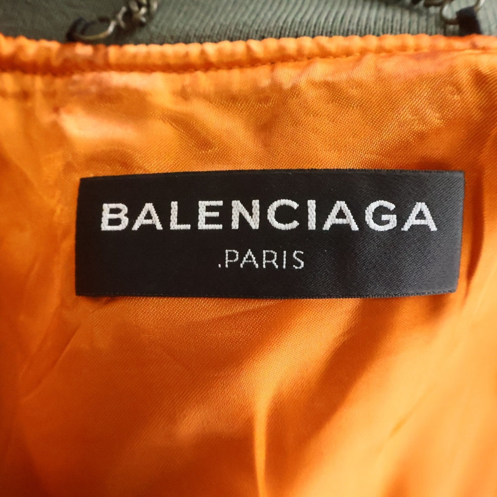 BALENCIAGA(バレンシアガ) 17SS BOXY BOMBER ボクシーボンバー ジャケット ブルソン ショート丈 カーキ/オレンジ 460599 TTD03